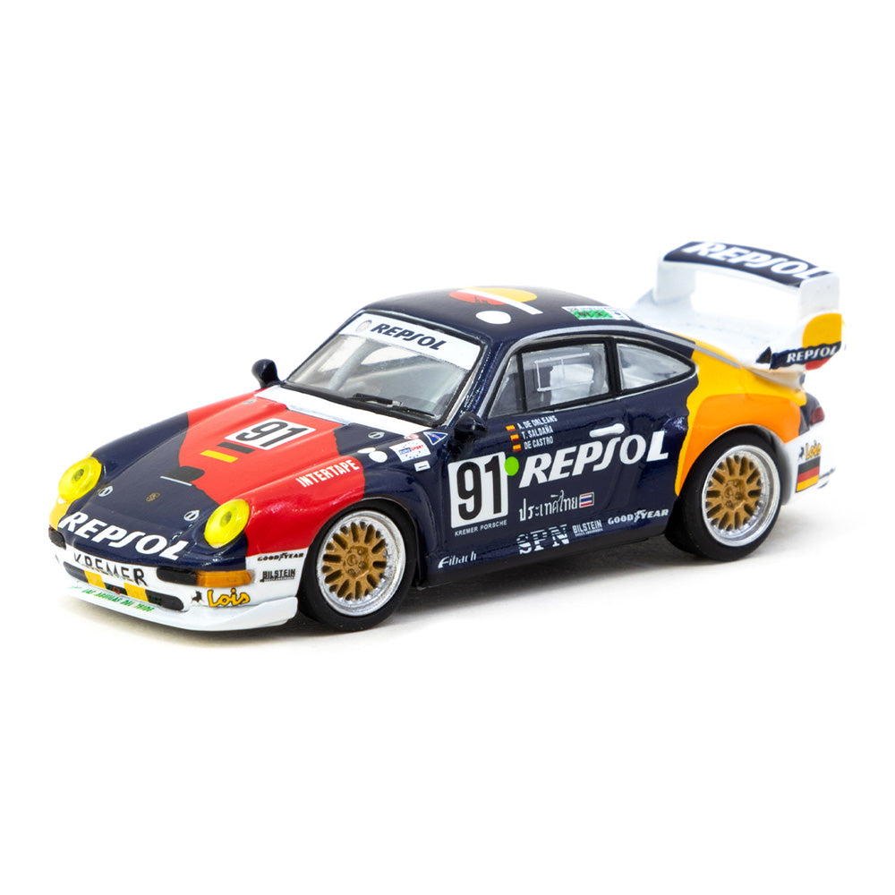 TARMAC WORKS 1:64 保时捷 911 GT2 勒芒24小时耐力赛 1995 #91 T64S-004-REP