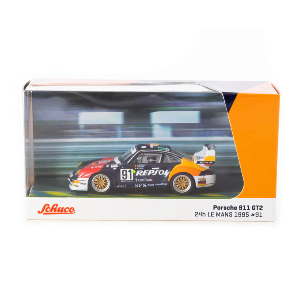 TARMAC WORKS 1:64 保时捷 911 GT2 勒芒24小时耐力赛 1995 #91 T64S-004-REP