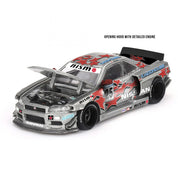 MINI GT 1/64 NISSAN SKYLINE GT-R R34 KAIDO STAR RACING V1 DIECAST SCALE MODEL CAR