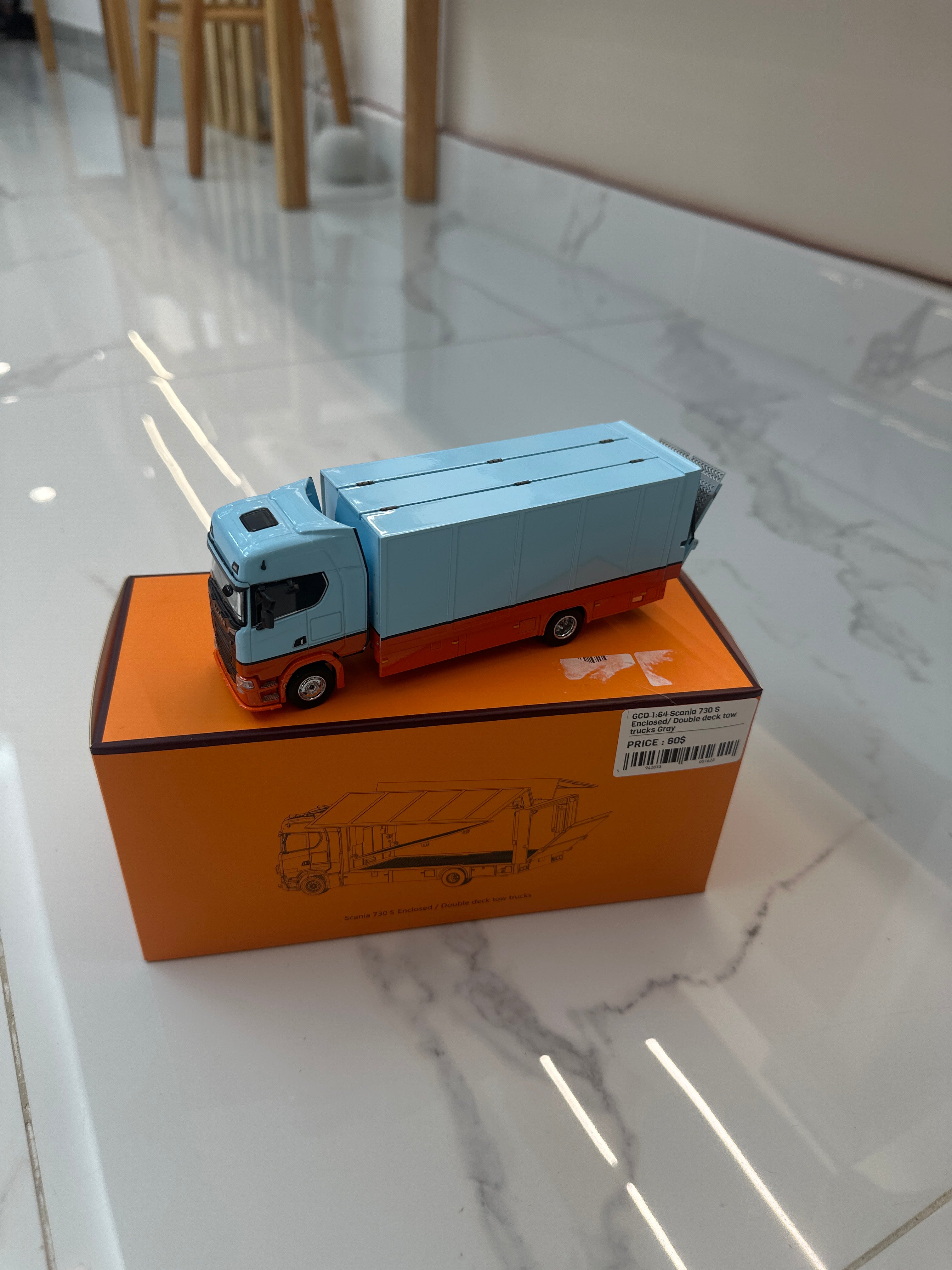 GCD 1:64 斯堪尼亚 730 S 封闭式/双层拖车
