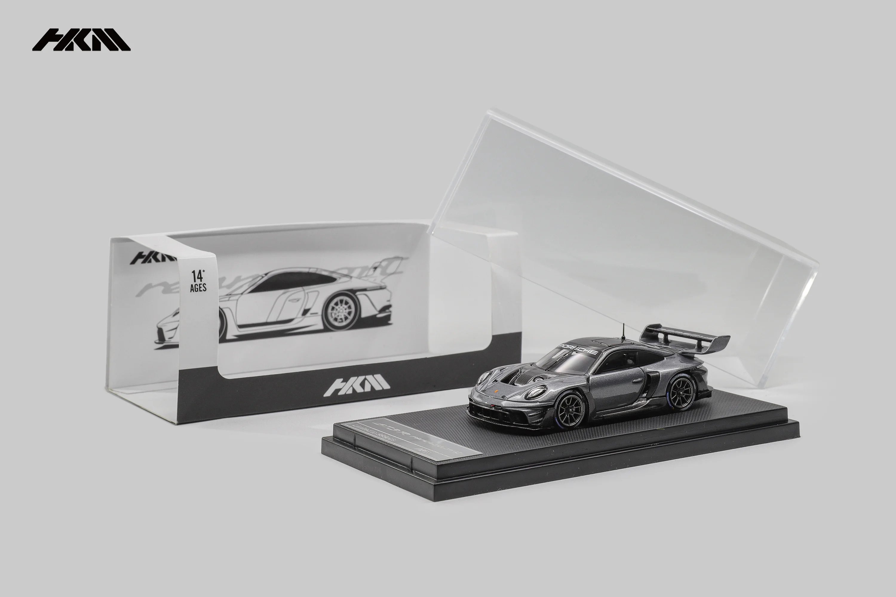 HKM 1:64 保时捷 911 (992) GT3 R Rennsport - 灰色