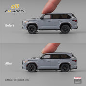 CM MODEL - 1:64 Toyota Sequoia 2024 – Cement Grey – Limited Edition