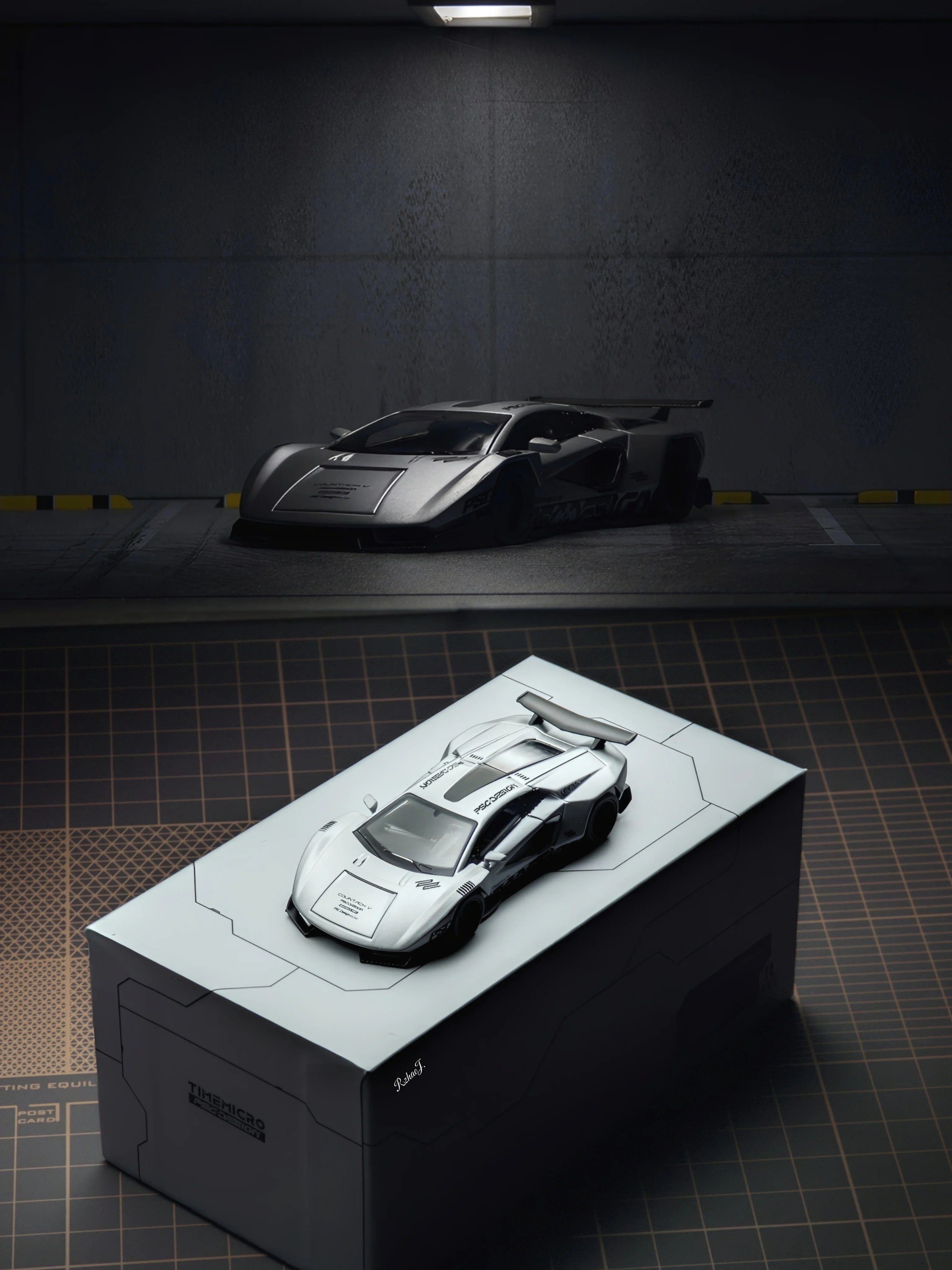 TIME MICRO X PSC DESIGN 1:64 赛博朋克 兰博基尼Countach 新加坡限量版