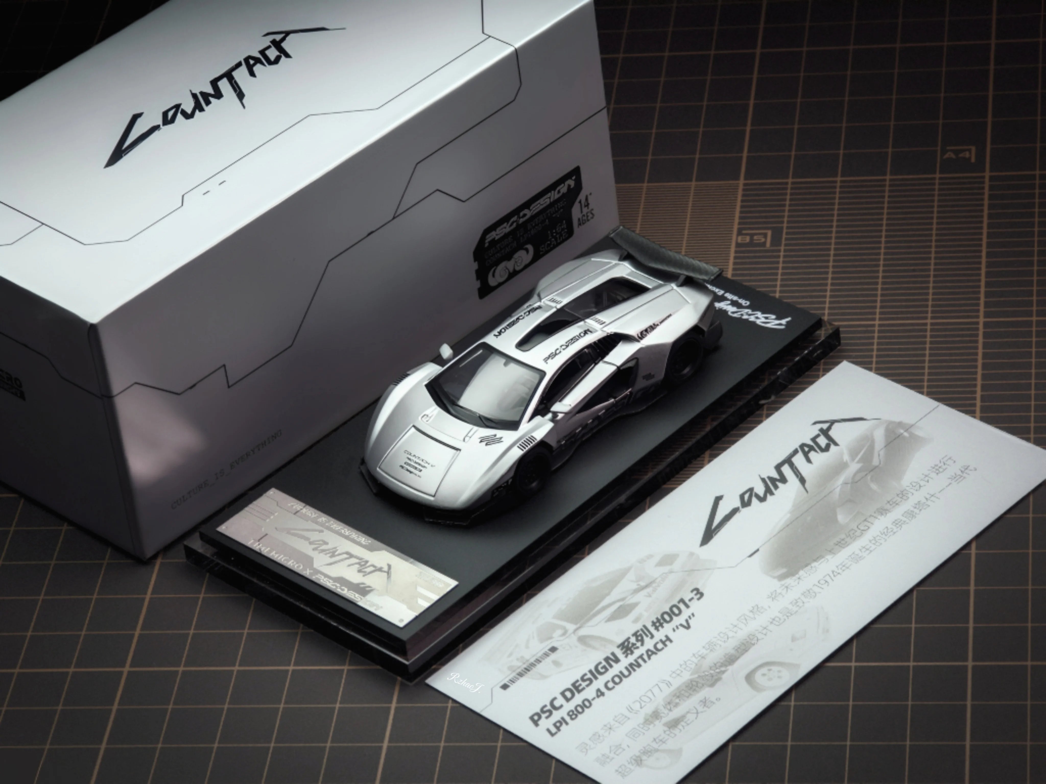 TIME MICRO X PSC DESIGN 1:64 赛博朋克 兰博基尼Countach 新加坡限量版