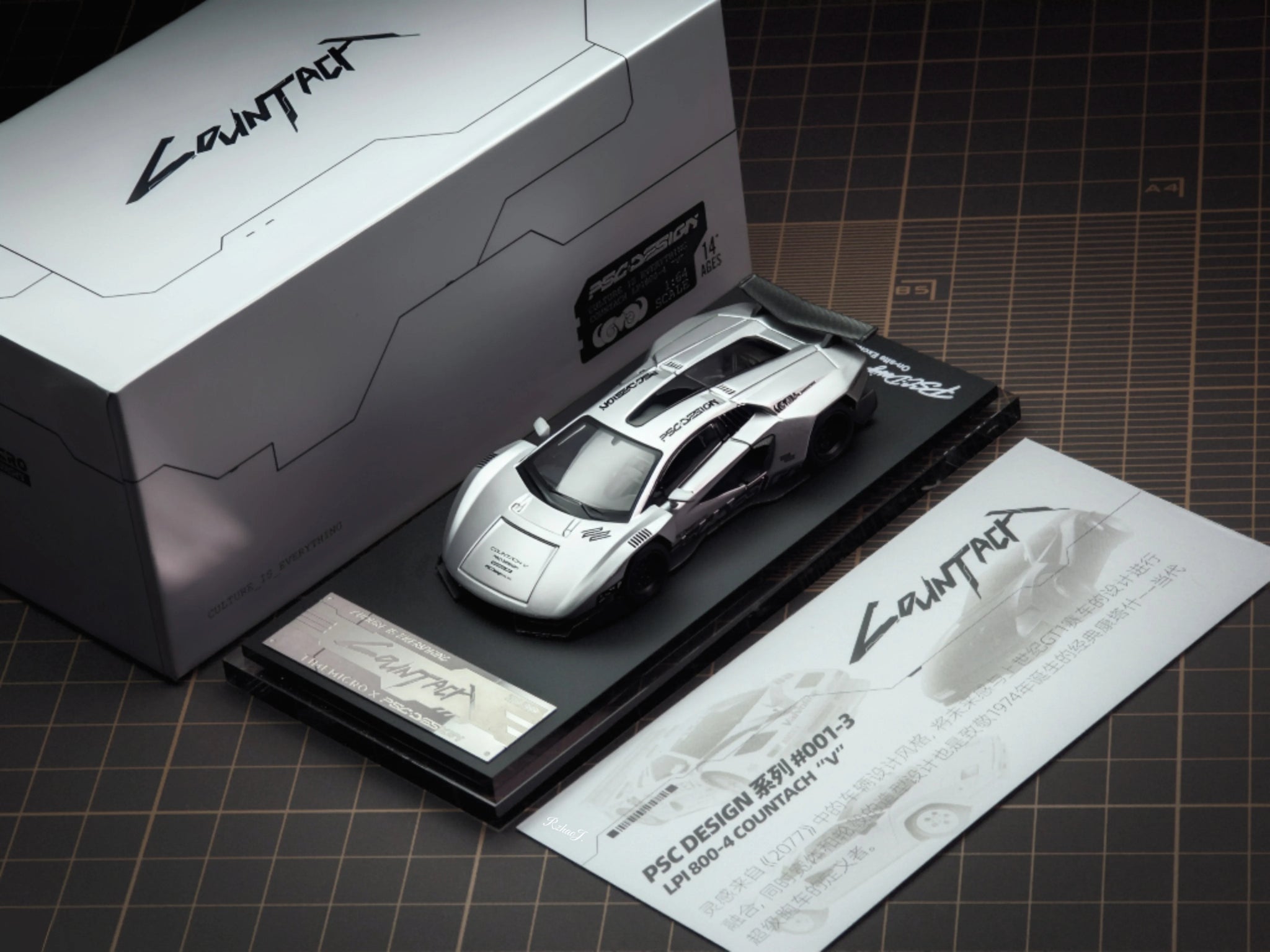TIME MICRO X PSC DESIGN 1:64 赛博朋克 兰博基尼Countach 新加坡限量版