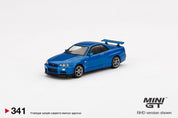 MINIGT 1:64 Nissan Skyline GT-R (R34) V-Spec Bayside Blue