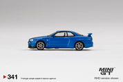 MINIGT 1:64 Nissan Skyline GT-R (R34) V-Spec Bayside Blue
