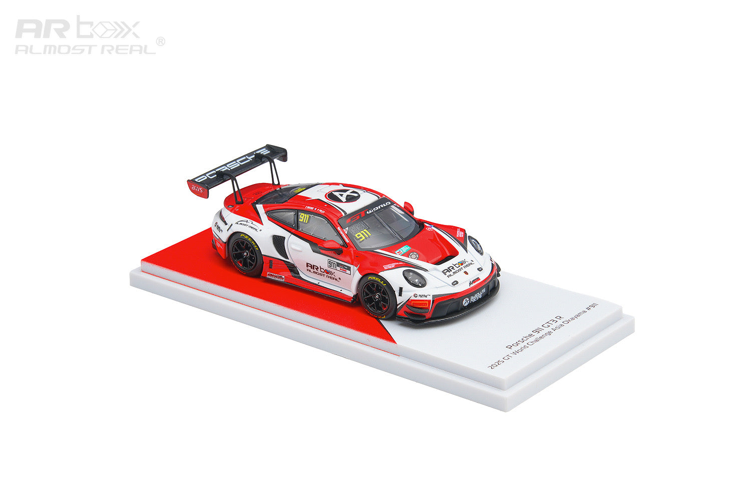 AR Box 1:64 合金模型！保时捷官方授权产品，992 GT3 R 赛道版