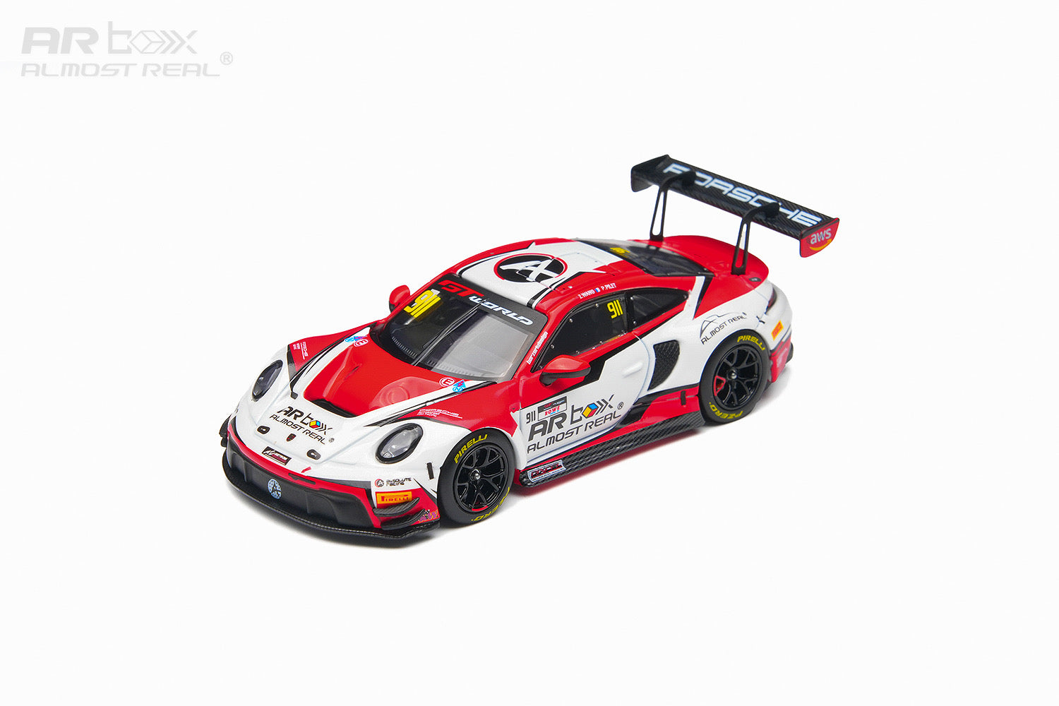 AR Box 1:64 合金模型！保时捷官方授权产品，992 GT3 R 赛道版
