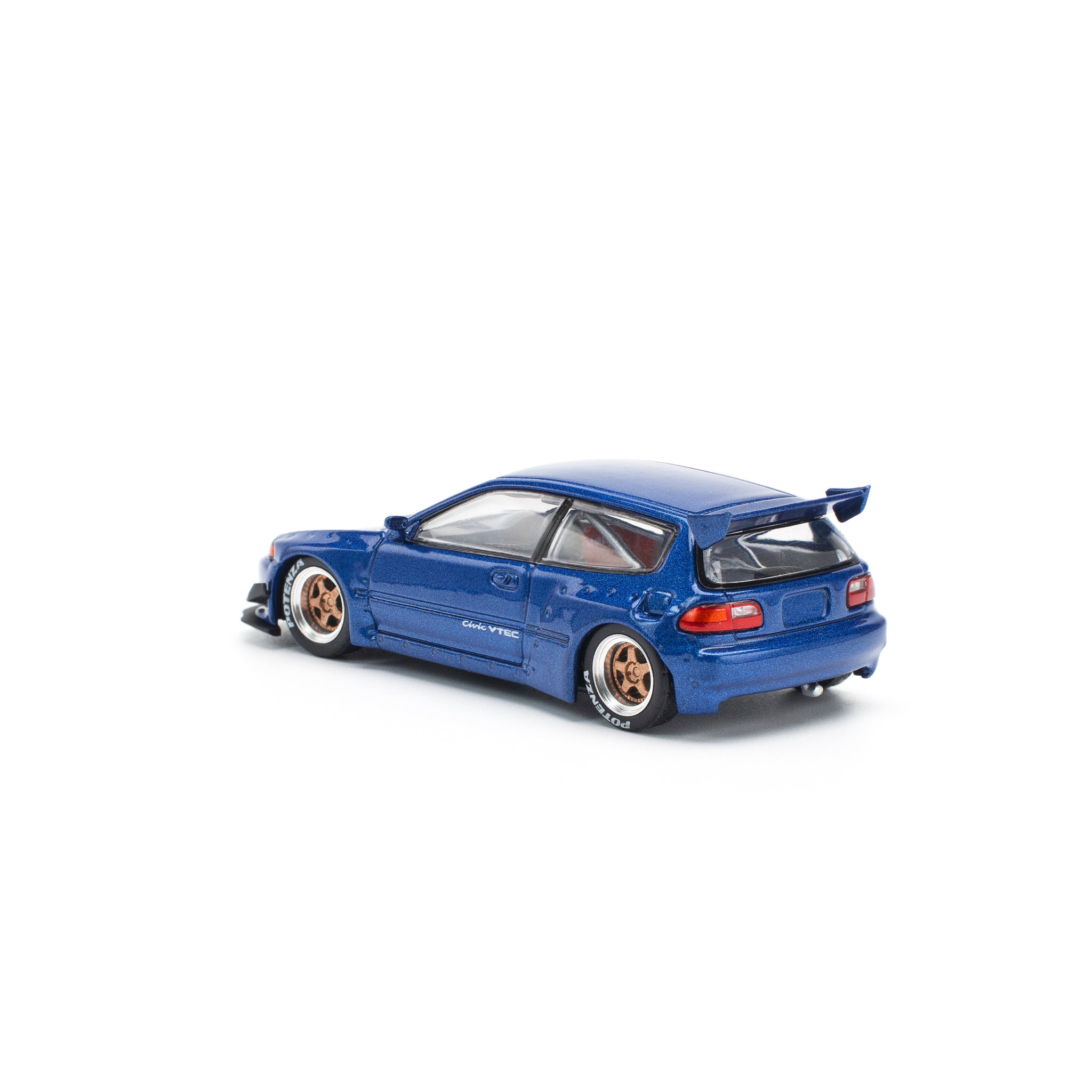 POP RACE 1:64 PANDEM CIVIC EG6 金属蓝带可开启引擎盖 PR640174