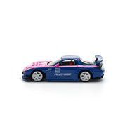 POP Race 1:64 MAZDA RX7 RE-AMEMIYA - BLUE/PINK