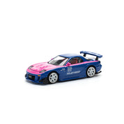 POP Race 1:64 MAZDA RX7 RE-AMEMIYA - BLUE/PINK