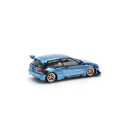 POP Race 1:64 PANDEM CIVIC EG6 - BLUE CHROME