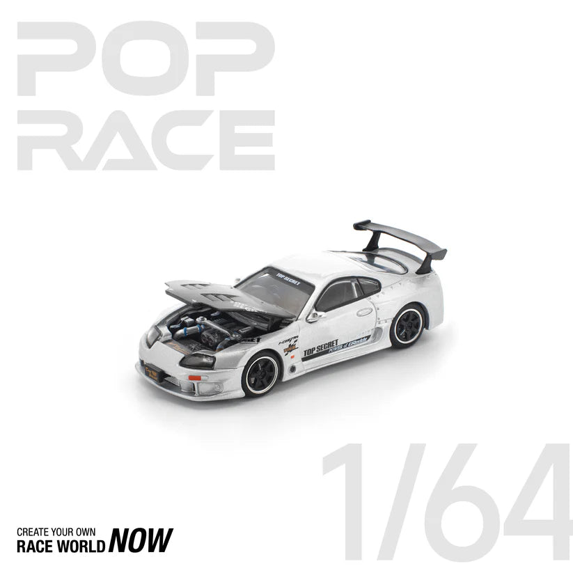 TOP SECRET GT300 SUPRA SILVER BY POP RACE - PRE ORDER