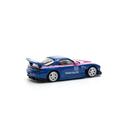 POP Race 1:64 MAZDA RX7 RE-AMEMIYA - BLUE/PINK