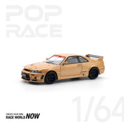POP RACE 1:64 TOP SECRET GT-R R33 – 金色 - 预订