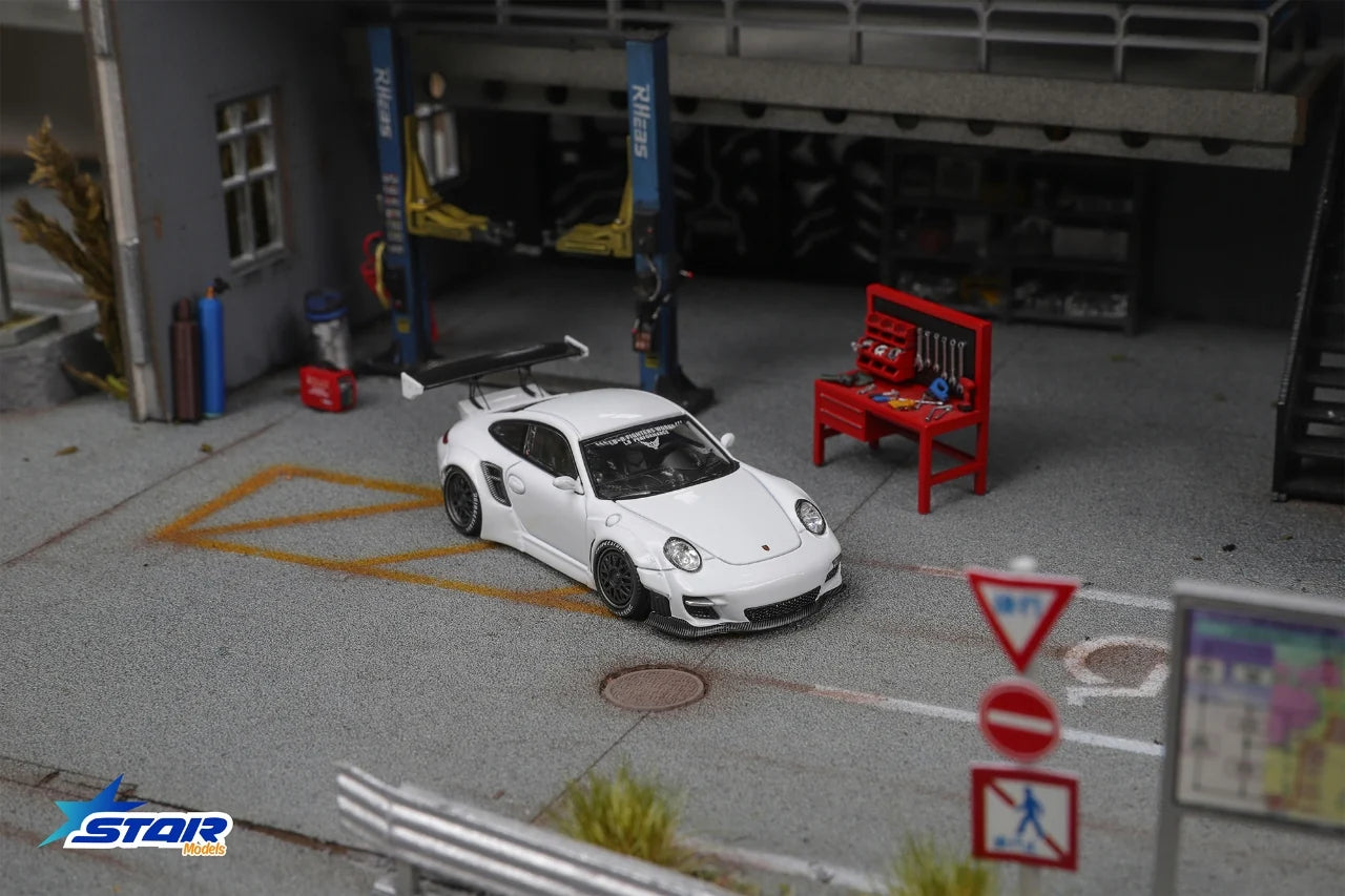 Star Models 1/64 Porsche RWB 997 Wide-Body Modified White