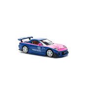 POP Race 1:64 MAZDA RX7 RE-AMEMIYA - BLUE/PINK