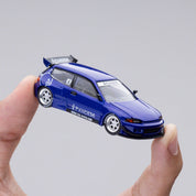 POP RACE 1:64 HONDA CIVIC (EG6) V1.5 PANDEM IN METALLIC BLUE
