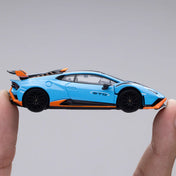 1/64 LAMBORGHINI HURACÁN STO BLU LAUFEY/ARANCIO XANTO