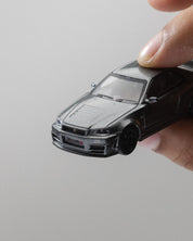 MINIGT - 1/64 日产 Skyline GT-R 深金属灰 (NISMO BNR34 CRS 版)