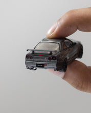 MINIGT - 1/64 日产 Skyline GT-R 深金属灰 (NISMO BNR34 CRS 版)