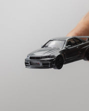 MINIGT - 1/64 日产 Skyline GT-R 深金属灰 (NISMO BNR34 CRS 版)