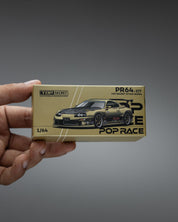 POP RACE 1:64 TOP SECRET GT300 SUPRA CHROME GOLD / CARBON HOOD