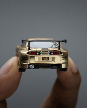 POP RACE 1:64 TOP SECRET GT300 SUPRA CHROME GOLD / CARBON HOOD