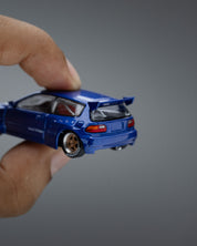 POP RACE 1:64 PANDEM CIVIC EG6 METALLIC BLUE WITH OPEN HOOD PR640174