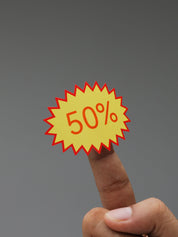 T50*70-105 Red and black text-explosion sticker