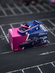 POP Race 1:64 MAZDA RX7 RE-AMEMIYA - BLUE/PINK