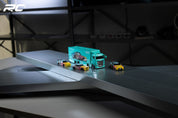 Beijing Model Exhibition G.C.D Mitsubishi Fuso LB green custom-painted car transporter