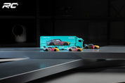 Beijing Model Exhibition G.C.D Mitsubishi Fuso LB green custom-painted car transporter