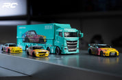 Beijing Model Exhibition G.C.D Mitsubishi Fuso LB green custom-painted car transporter