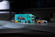 Beijing Model Exhibition G.C.D Mitsubishi Fuso LB green custom-painted car transporter