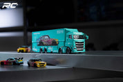 Beijing Model Exhibition G.C.D Mitsubishi Fuso LB green custom-painted car transporter