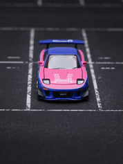 POP Race 1:64 MAZDA RX7 RE-AMEMIYA - BLUE/PINK