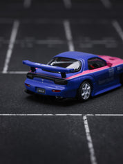 POP Race 1:64 MAZDA RX7 RE-AMEMIYA - BLUE/PINK