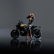 MOREART 1:64 BMW R NINET BLACK GOLD MOTORCYCLE GIRL DOLL SET RESIN MODEL