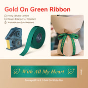 Ribbon មាស នឹង បូ ពណ៍បៃតង