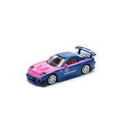 POP Race 1:64 MAZDA RX7 RE-AMEMIYA - BLUE/PINK
