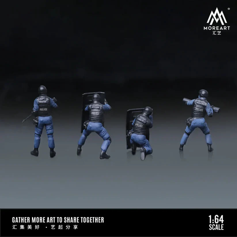 MOREART 1:64 ARMED POLICE DOLL D SET RESIN MODEL