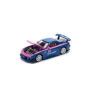 POP Race 1:64 MAZDA RX7 RE-AMEMIYA - BLUE/PINK