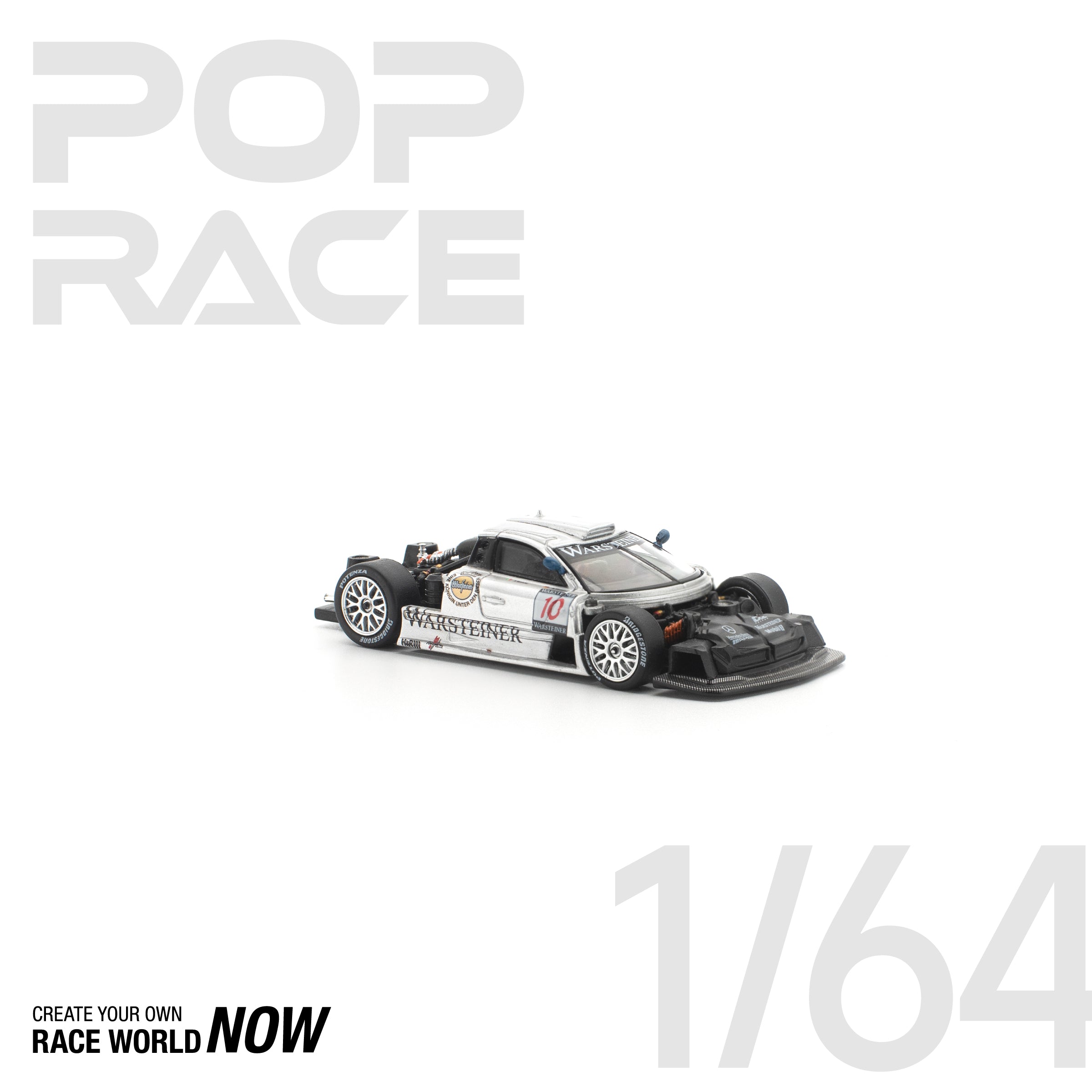 POP RACE 1/64 - MERCEDES-BENZ AMG CLK GTR FIA GT CHAMPIONSHIP 1997