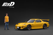 IGNITION MODEL INITIAL D Mazda RX-7 (FD3S) Yellow With Mr. Keisuke Takahashi