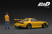 IGNITION MODEL INITIAL D Mazda RX-7 (FD3S) Yellow With Mr. Keisuke Takahashi