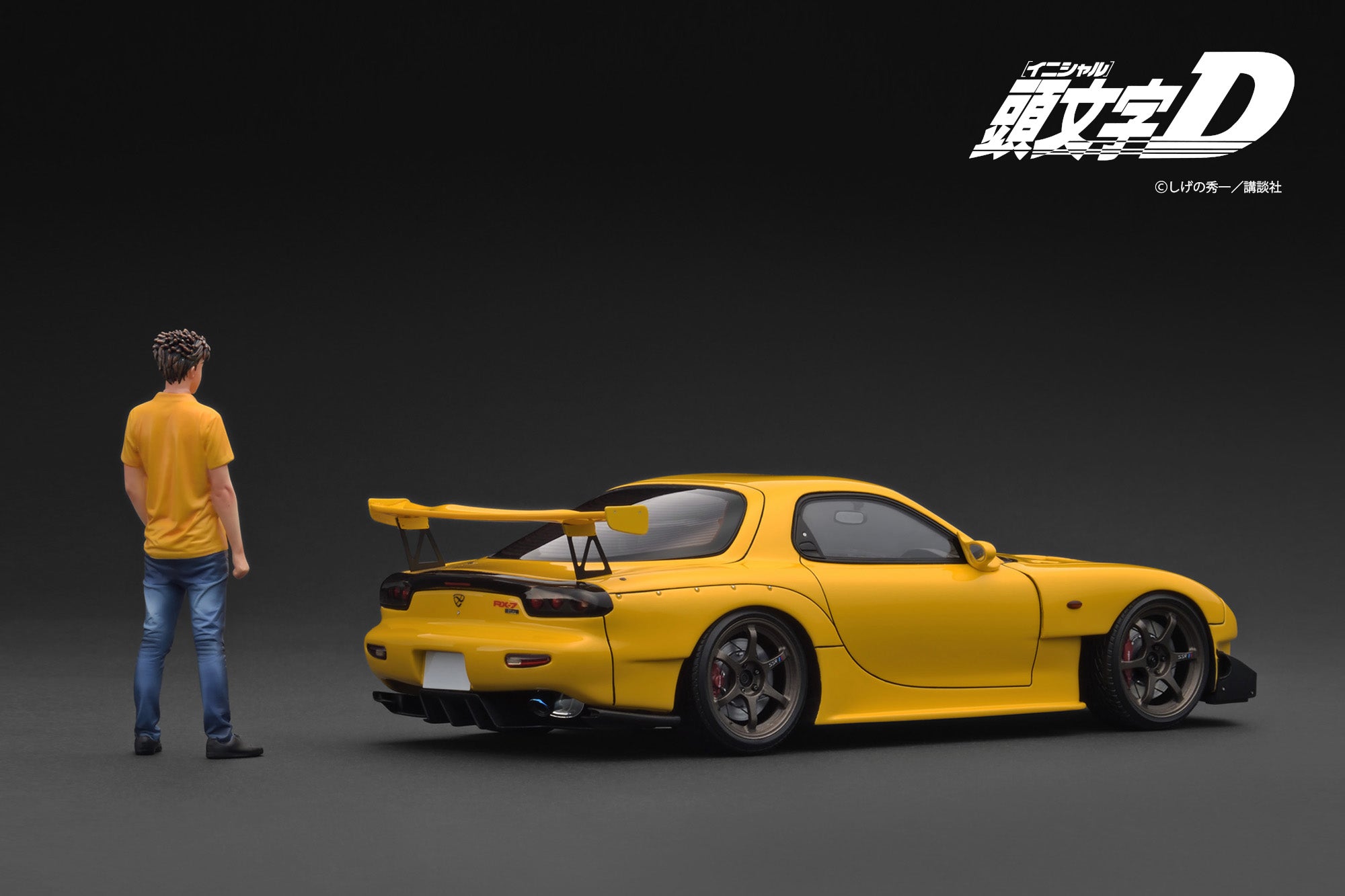 IGNITION MODEL 头文字D 马自达RX-7 (FD3S) 黄色 高桥启介座驾