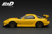 IGNITION MODEL INITIAL D Mazda RX-7 (FD3S) Yellow With Mr. Keisuke Takahashi