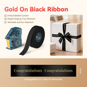 Ribbon មាស នឹង បូ ពណ៍ខ្មៅ